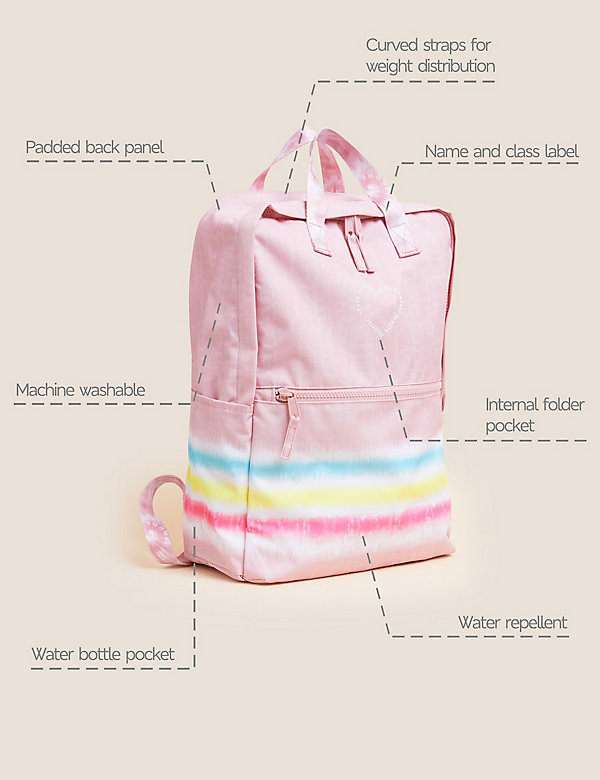 Kids' Water Repellent Tie Dye School Backpack - DK