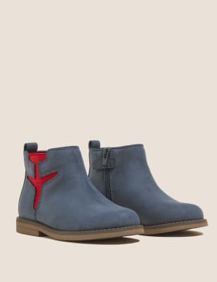 

Boys M&S Collection Kids' Freshfeet™ Airplane Chelsea Boots (5 Small - 12½ Small) - Navy, Navy