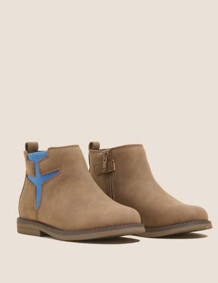 

Boys M&S Collection Kids' Freshfeet™ Airplane Chelsea Boots (5 Small - 12½ Small) - Tan, Tan