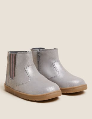 Girls hotsell silver boots