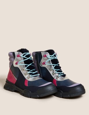 

Girls M&S Collection Kids' Freshfeet™ Hiker Ankle Boots (5 Small - 6 Large) - Navy Mix, Navy Mix