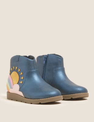 

Girls M&S Collection Kids' Freshfeet™ Rainbow Boots (5 Small - 12½ Small) - Navy, Navy