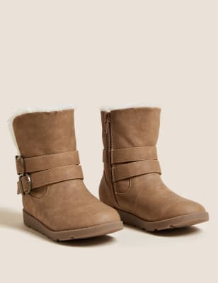 

M&S Collection Botas de media caña infantiles Freshfeet™ (5 pequeño-12 1/2 pequeño) - Tan, Tan