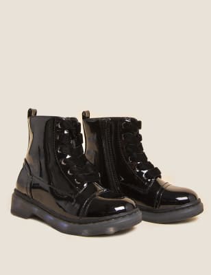 

Girls M&S Collection Kids' Freshfeet™ Light-up Ankle Boots - Black, Black
