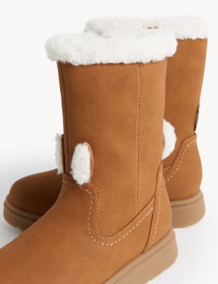 

Girls M&S Collection Kids' Bunny Mid Calf Boots (4 Small - 13 Small) - Tan, Tan