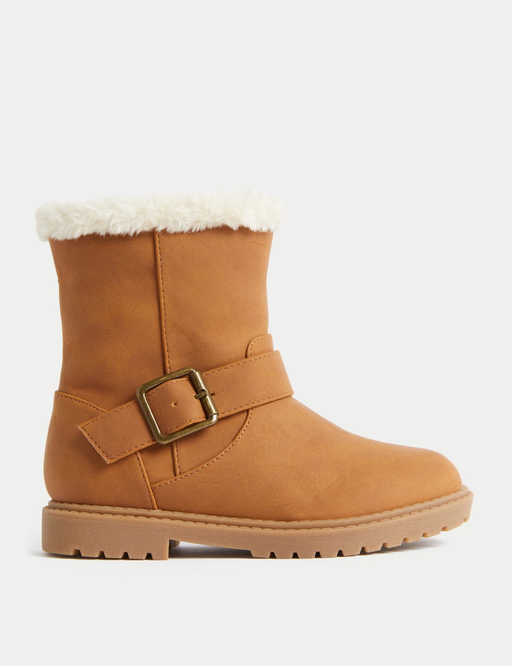 Kids' Faux Fur Lined Buckle Ankle Boots (4 Small - 13 Small) image 1