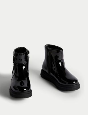 Kids' Patent Freshfeet™ Chelsea Boots (4 Small - 2 Large)