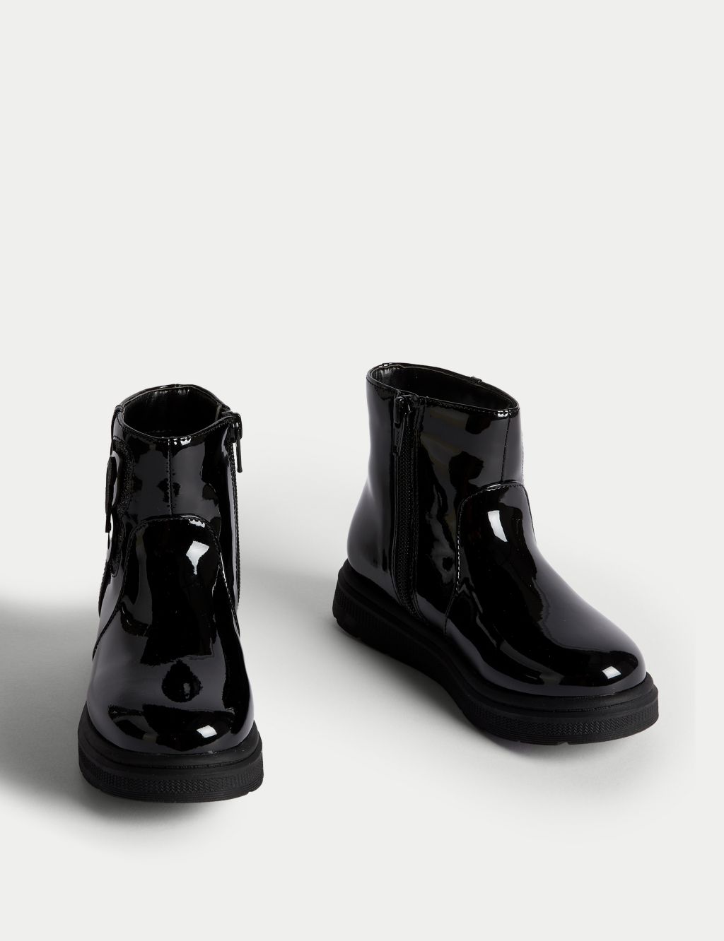 Kids' Patent Freshfeet™ Chelsea Boots (4 Small - 2 Large) image 2