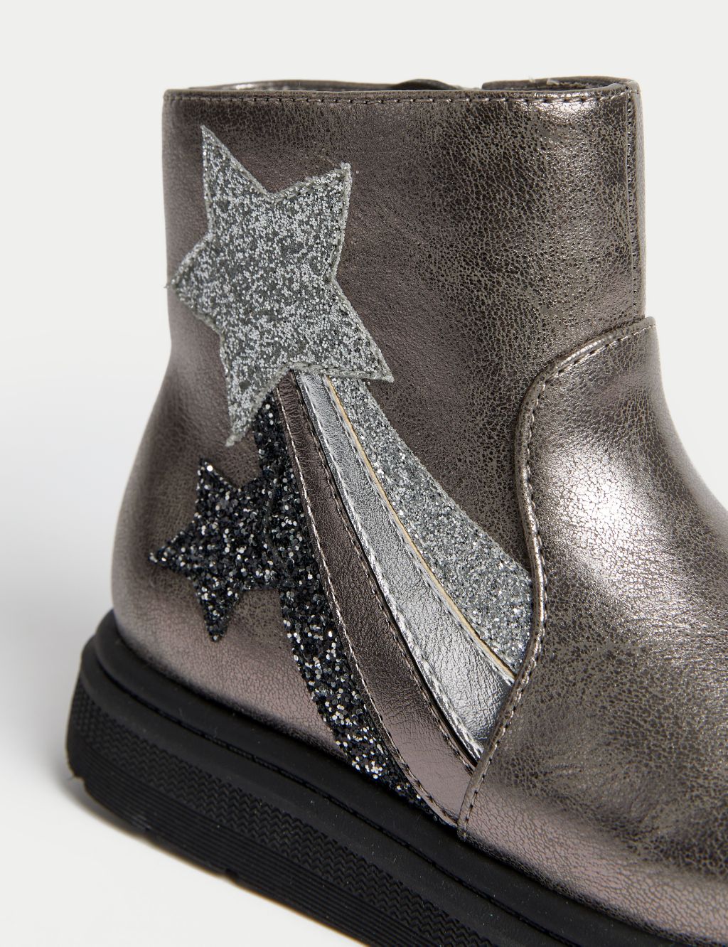 Kids' Freshfeet™ Metallic Star Chelsea Boots (4 Small - 13 Small) image 3