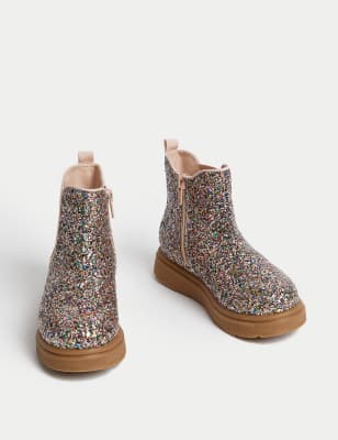 Kids' Glitter Chelsea Boots (4 Small - 13 Small)
