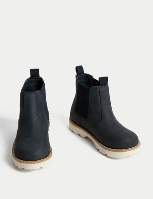 Kids' Leather Freshfeet™ Chelsea Boots (4 Small - 6 Large)