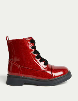 Glitter red clearance boots