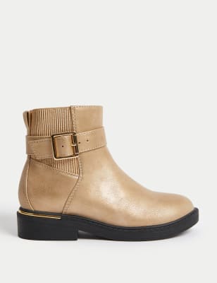 

M&S Collection Botines infantiles de moda Freshfeet™ (4 pequeño-13 pequeño) - Gold, Gold