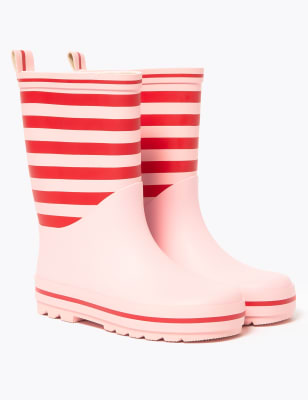 

Girls M&S Collection Kids' Striped Wellies (5 Small - 12 Small) - Pink Mix, Pink Mix