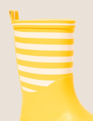 

Unisex,Boys,Girls M&S Collection Kids' Striped Wellies (5 Small - 12 Small) - Yellow Mix, Yellow Mix