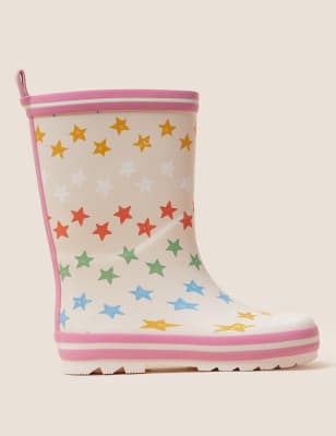 

Girls M&S Collection Kids' Star Wellies (4 Small - 13 Small) - Cream, Cream