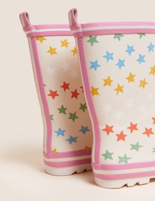 

Girls M&S Collection Kids' Star Wellies (4 Small - 12 Small) - Cream, Cream