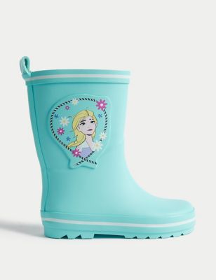 M&S Girls Disney Frozen Wellies (4 Small - 12 Small) - 5 S - Aqua, Aqua