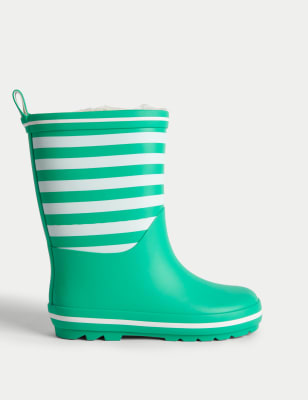 

Unisex,Boys,Girls M&S Collection Kids' Striped Wellies (4 Small - 6 Large) - Spearmint, Spearmint