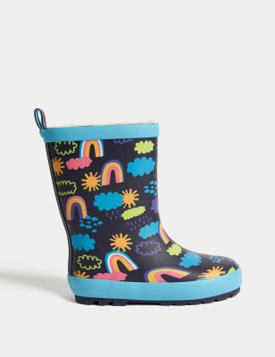 

Girls M&S Collection Kids' Freshfeet™ Rainbow Wellies (4 Small - 13 Small) - Navy Mix, Navy Mix