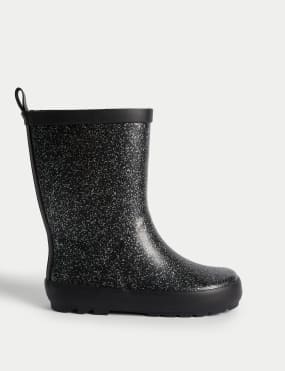 Black Girls Wellies M S IE