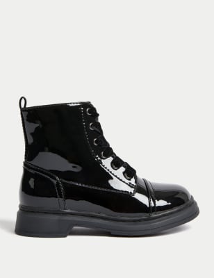 Marks and spencer 2025 black patent boots