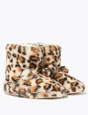 childrens leopard print slippers