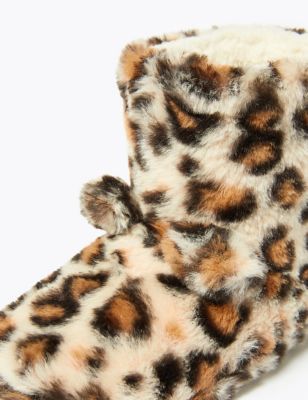 childrens leopard print slippers