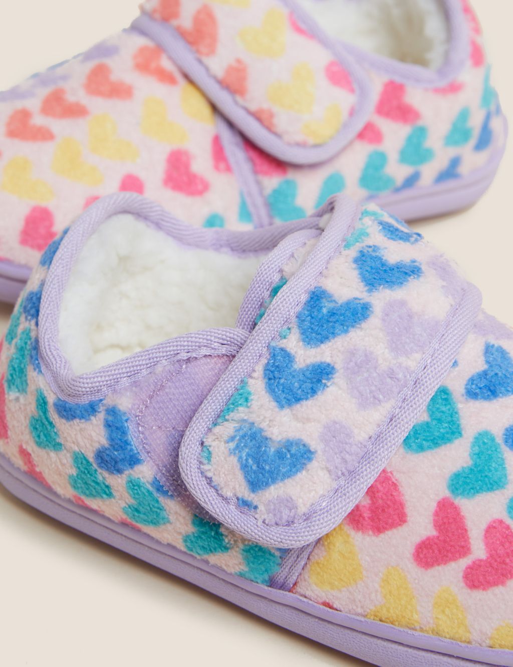 Kids’ Heart Riptape Slippers (3 Small - 12 Small) image 2