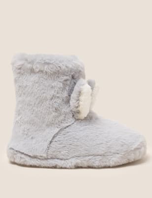 

Girls M&S Collection Kids' Bunny Slipper Boots (5 Small - 6 Large) - Grey, Grey