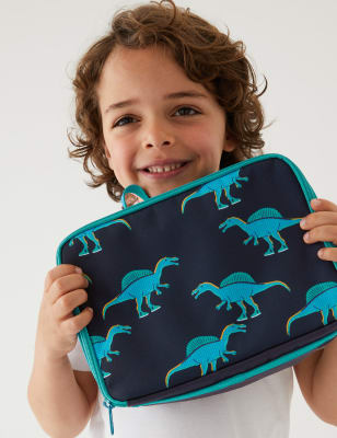 

Boys M&S Collection Kids' Dinosaur Print Lunch Box - Navy, Navy