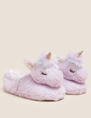 Kids Unicorn Slippers 5 Small 6 Large