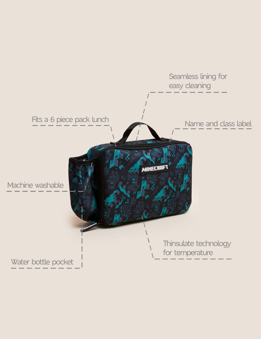 Kids' Lightweight Minecraft™ Lunch Box image 5