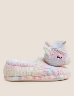 Marks And Spencer Girls M&S Collection Kids' Unicorn Slippers (4 Small - 6 Large) - Multi, Multi