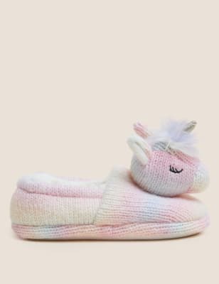 Marks And Spencer Girls M&S Collection Kids' Unicorn Slippers (4 Small - 6 Large) - Multi, Multi