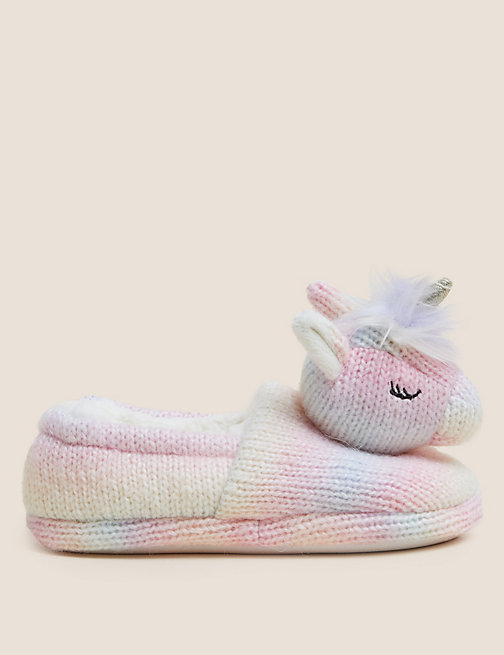 Marks And Spencer Girls M&S Collection Kids' Unicorn Slippers (4 Small - 6 Large) - Multi