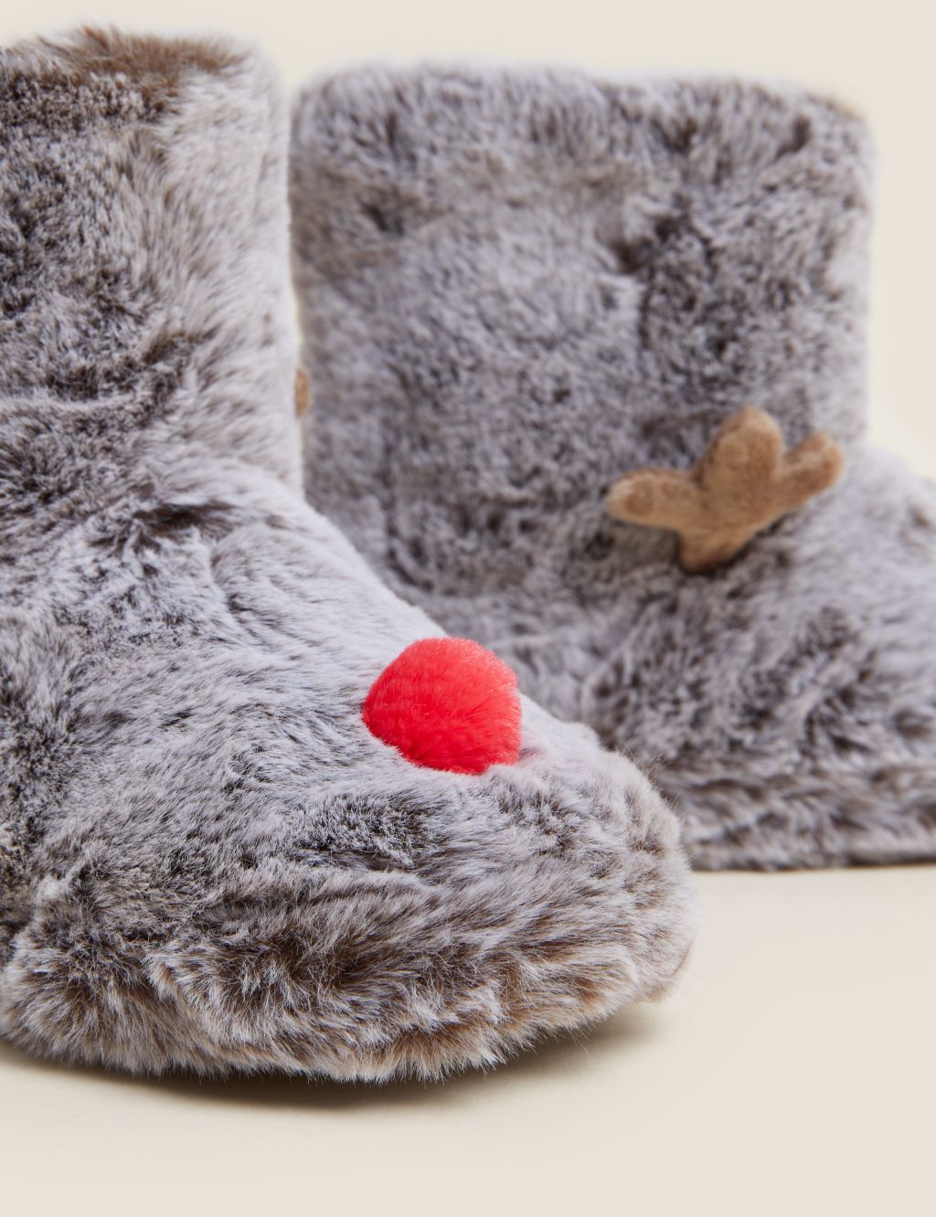 Kids' Reindeer Slipper Boots (4 Small - 6 Large) image 3