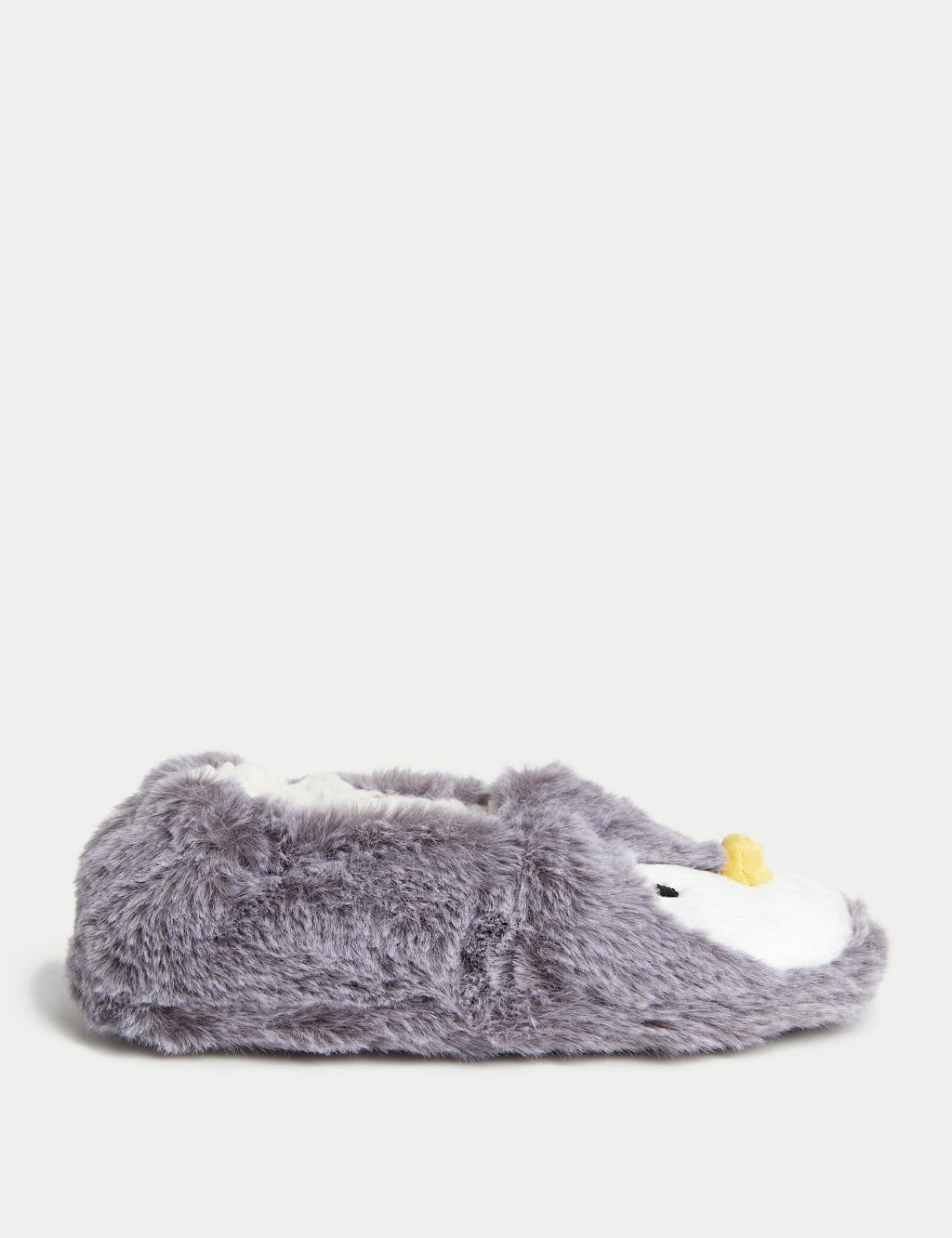 Kids' Faux Fur Penguin Slippers (4 Small - 6 Large) image 1