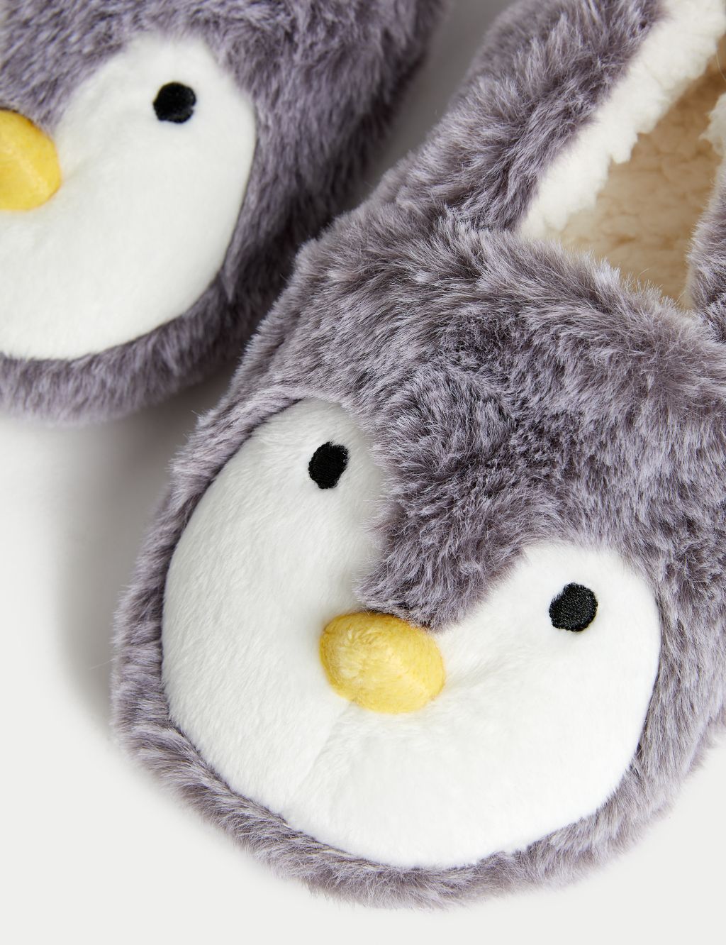Kids' Faux Fur Penguin Slippers (4 Small - 6 Large) image 3