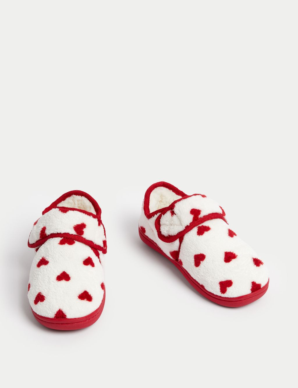 Kids' Heart Riptape Slippers (4 Small - 12 Small) image 2