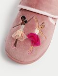 Kids' Ballerina Riptape Slippers (4 Small - 12 Small)