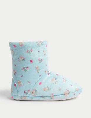 girls m&s collection kids' disney frozen™ slipper boots (4 small - 13 small) - aqua