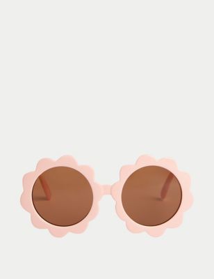 M&S Girls Flower Sunglasses (S-L) - M-L - Pink, Pink