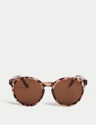Kids' Tortoiseshell Round Sunglasses (M-L) - LT