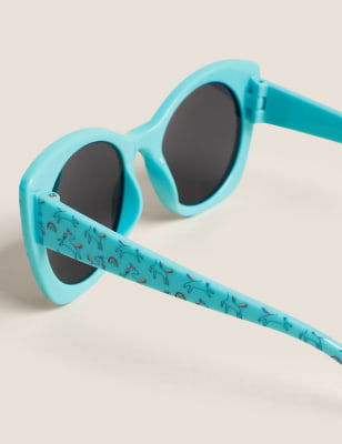 

M&S Collection Gafas de sol infantiles de ojo de gato con estampado de unicornios - Aqua Mix, Aqua Mix