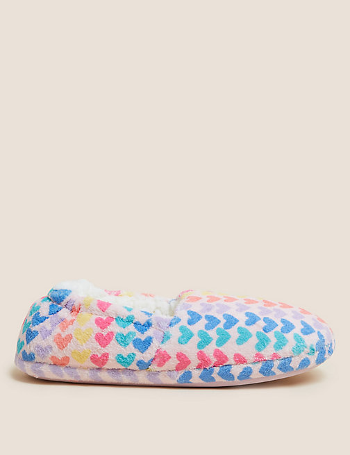 Marks And Spencer Girls M&S Collection Kids' Heart Slippers (13 Small - 6 Large) - Multi, Multi