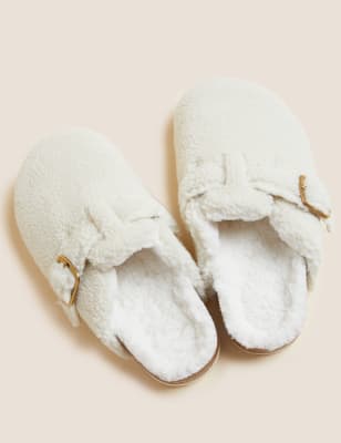

Unisex,Boys,Girls M&S Collection Kids' Faux Fur Mule Slippers (13 Small - 6 Large) - Cream, Cream