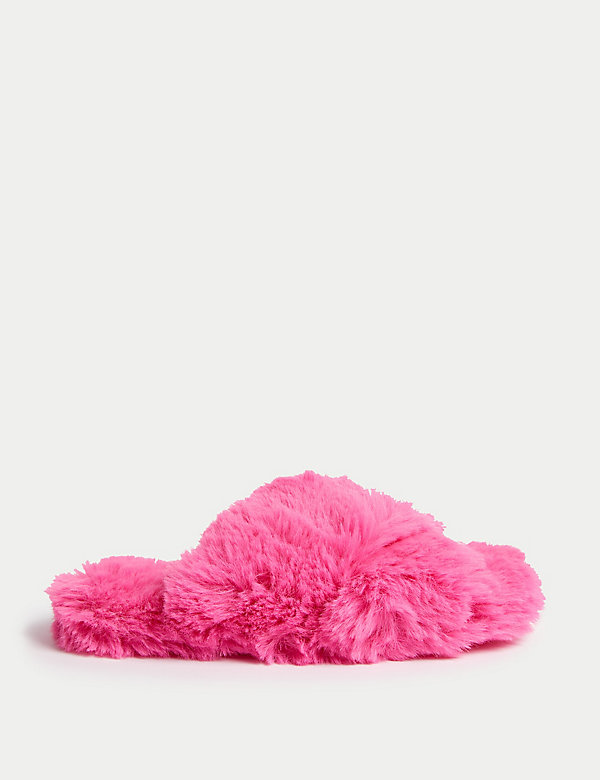 Kids' Faux Fur Slippers (13 Small - 6 Large) - CA