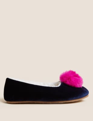 jaeger pom pom slippers