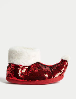 Silver hot sale sequin slippers